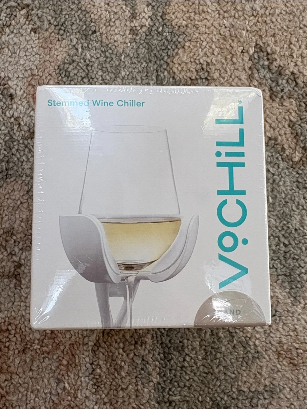 NWT VoChill Stemmed Wine Chiller - Keeps Wine Cold- Sand Color - Picture 1 of 5